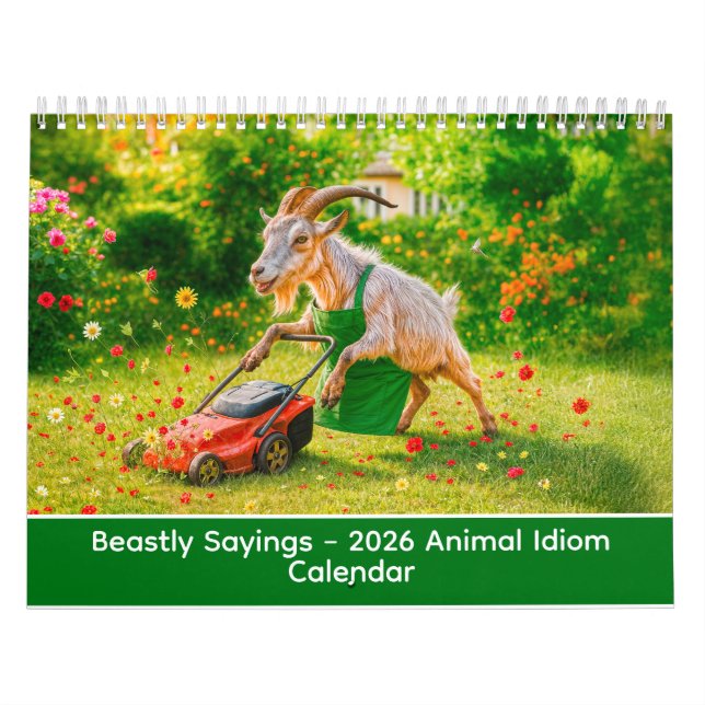 Calendario Beastly Sayings – 2026 Animal Idiom Calendar (Tapa)