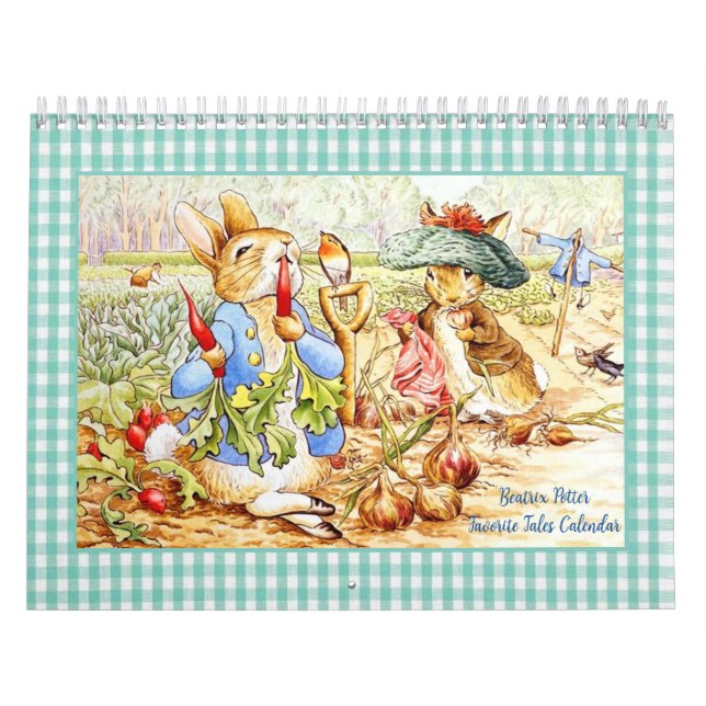 Calendario Beatrix Potter Calendar de dos páginas tamaño medi (Tapa)