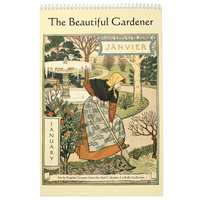 Calendario Beautiful Gardener Art Nouveau by Grasset Calendar (Tapa)