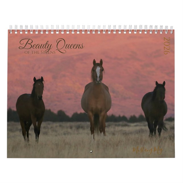 Calendario "Beauty Queens" MustangWild 2026 (Tapa)