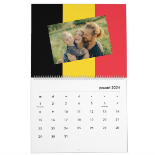 Calendario Bélgica   Añadir tu foto bandera belga 2026