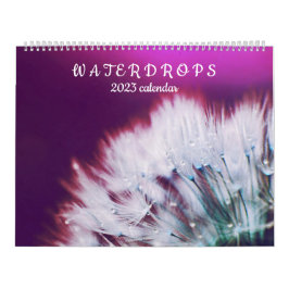 Calendario Bellas gotas de agua naturales en la fotografía de
