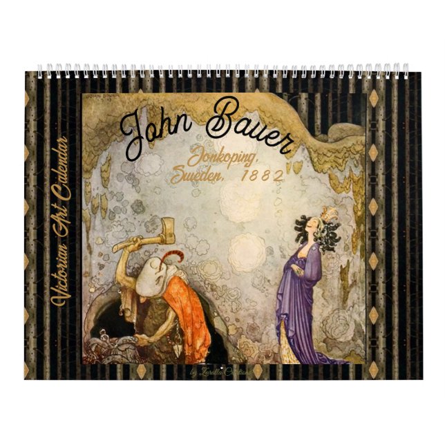 Calendario Bellas ilustraciones victorianas de John Bauer (Tapa)