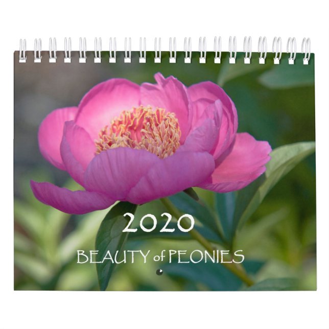 Calendario Belleza de las Peonías 2020 (Tapa)