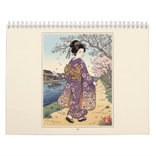 Calendario Bellezas en Kimono   Estaciones del antiguo Japón