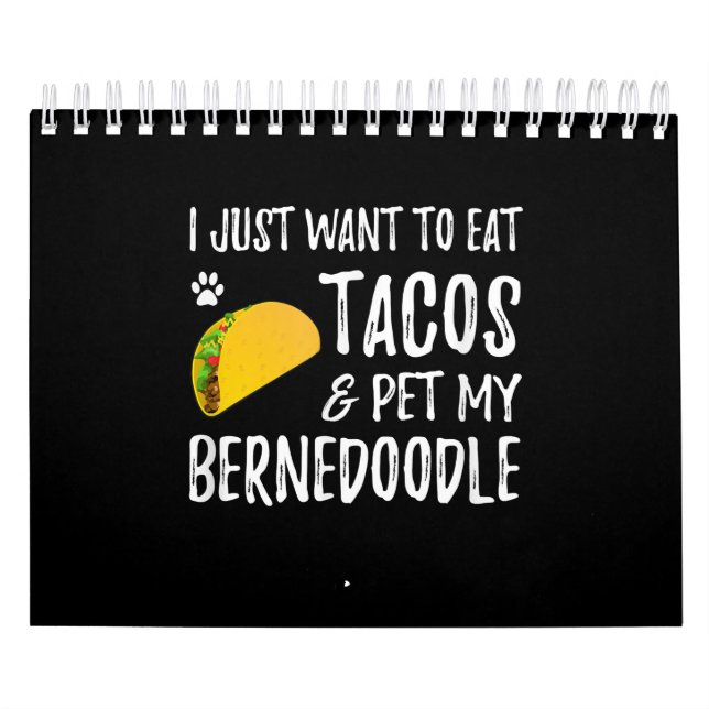 Calendario Bernedoodle Taco Lover Cinco De Mayo Perro Mamá (Tapa)