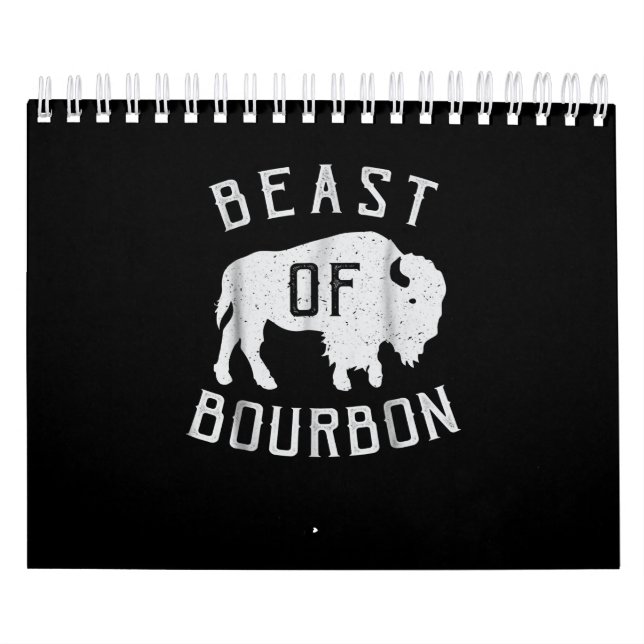 Calendario Bestia De Bourbon Bebiendo Whiskey (Tapa)