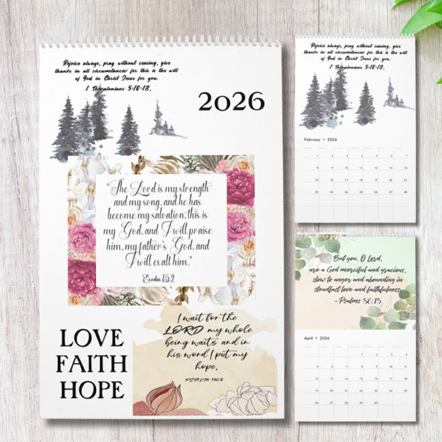 Calendario Bible Verse 2026 Wall Calendar (Subido por el creador)