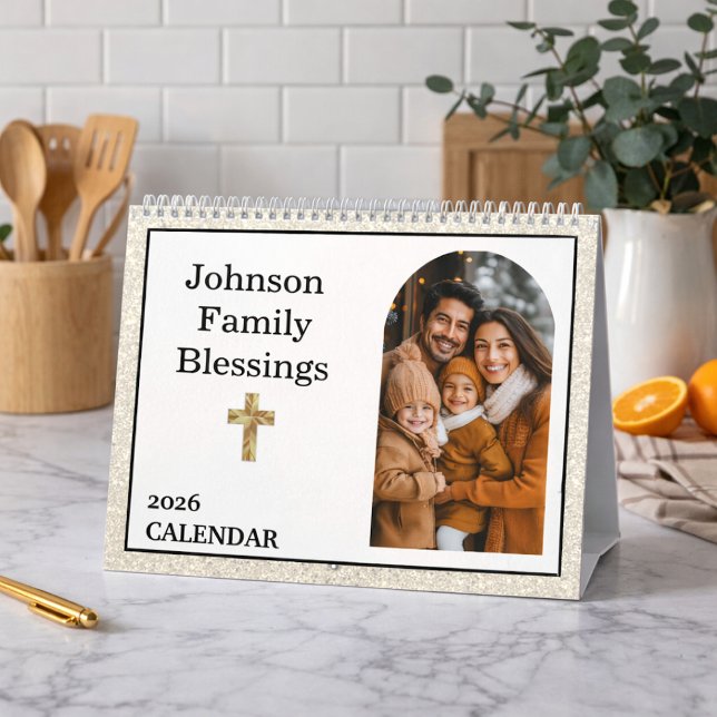 Calendario  Bible Verse Gold Cross Arched Photo Gallery (Subido por el creador)