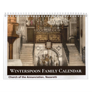 Calendario Biblia de la Tierra Santa con nombre personalizado