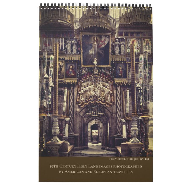 Calendario Bíblico de Sitios Sagrados Cristianos (Reverso)