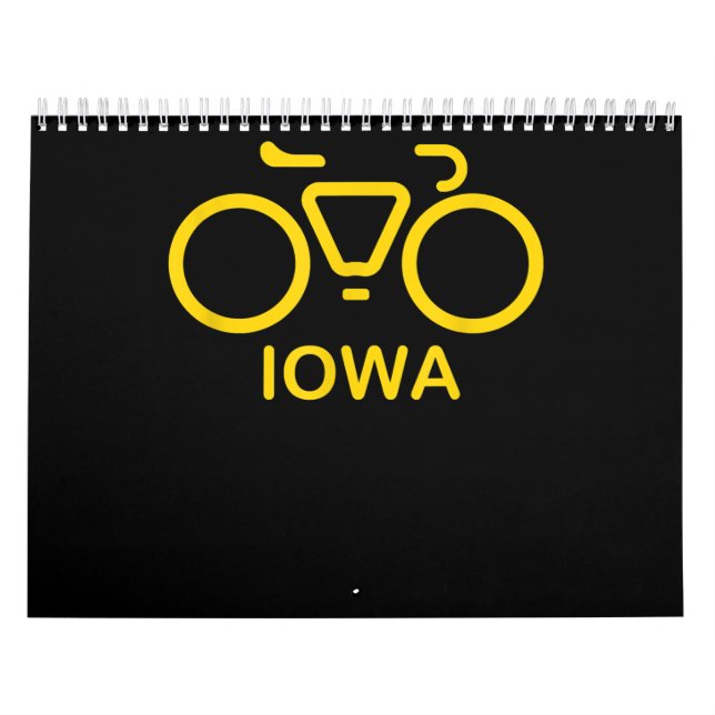 Calendario bici iowa, ciclismo iowa, universidad (Tapa)