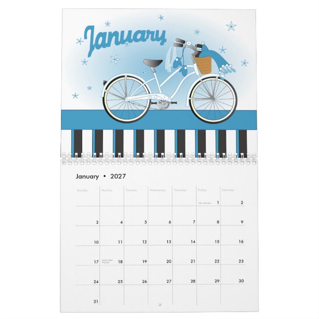 Calendario Bicicletas de Novedad 2010 (Jan 2027)