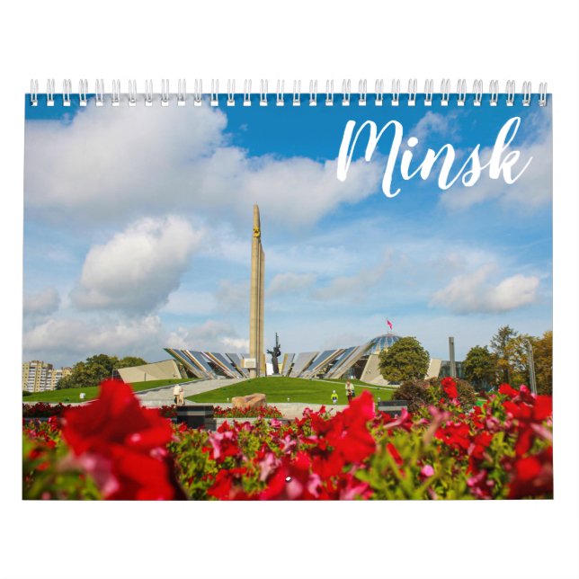 Calendario Bielorrusia Las calles de Minsk Architecture М и н (Tapa)