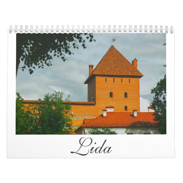 Calendario Bielorrusia Lida Architecture Landscape City Stree (Tapa)