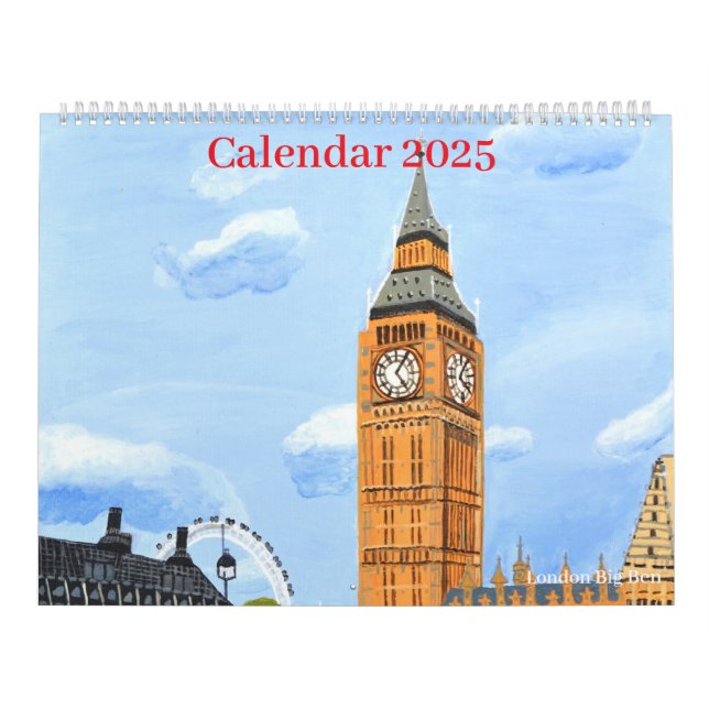 Calendario Big Ben de Londres 2025 (Tapa)
