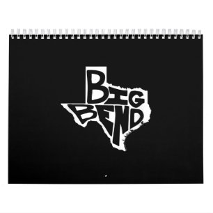 Calendario Big Bend West Texas Caminando por el Vintage Retro