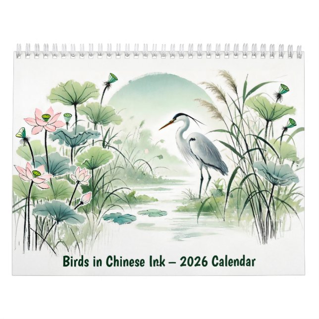 Calendario Birds in Chinese Ink – 2026 Calendar (Tapa)