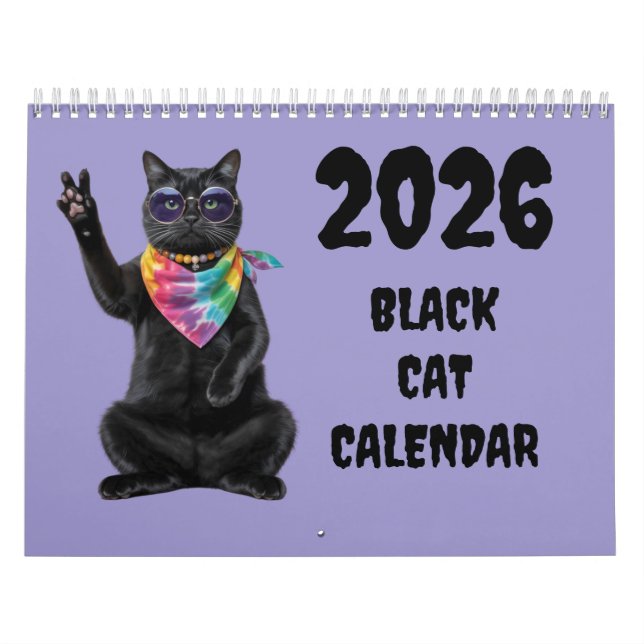Calendario Black Cat Calendar