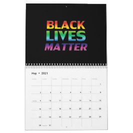 Calendario Black Lives Matter color arcoiris orgullo gay negr