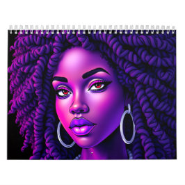Calendario Black Queen Melanin Afrocentric Sista Dreads Locs
