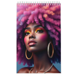 Calendario Black queen pastel rainbow melanin sista
