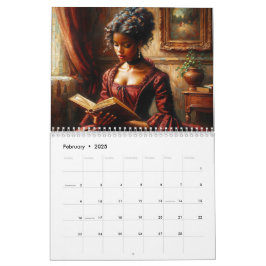 Calendario Black Women Reading Books Art