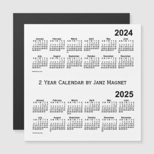 Calendario Blanco de 2 años 2 2024-2025 de Janz Ma