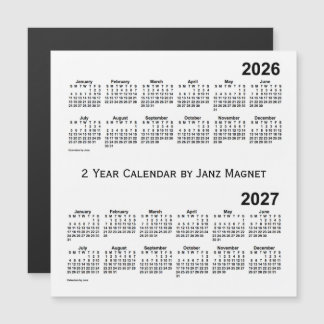 Calendario Blanco de 2 años 2 2026-2027 de Janz Ma
