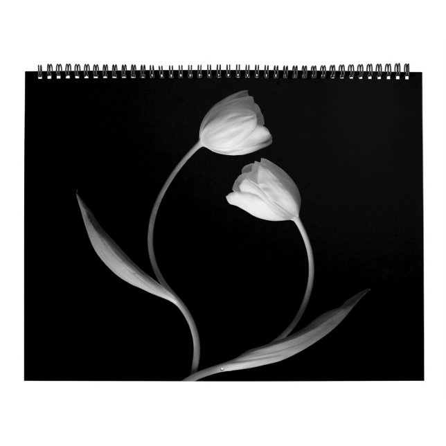 Calendario blanco y negro de las flores (Tapa)