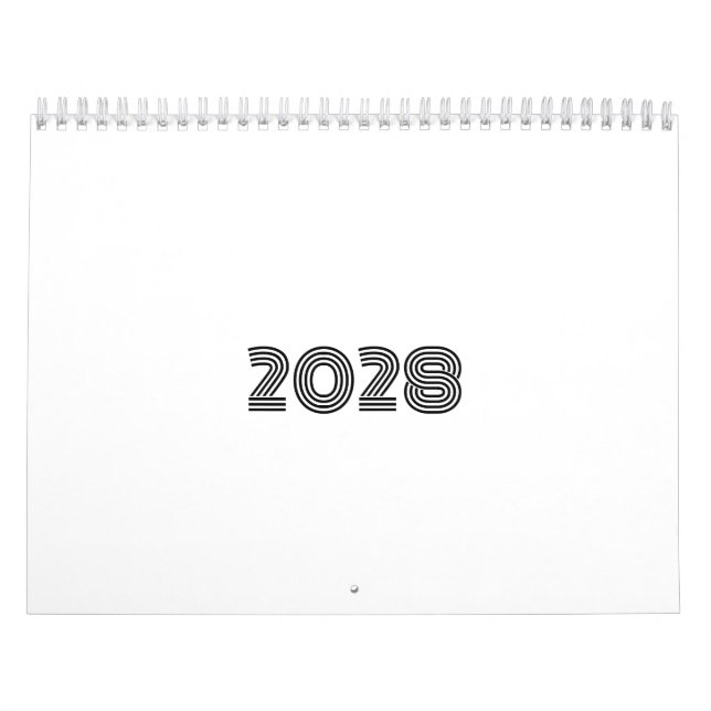 Calendario Blanco y negro minimalista (Tapa)