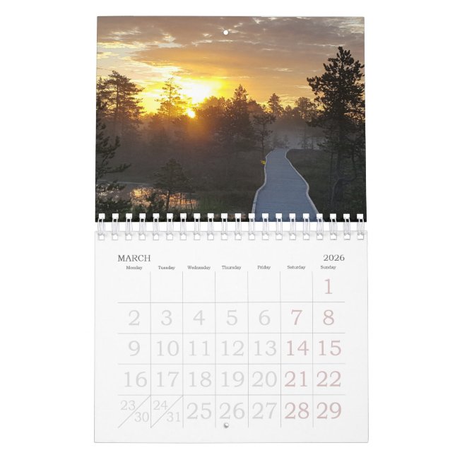Calendario Blog Light Estonian Bogs (Mar 2026)
