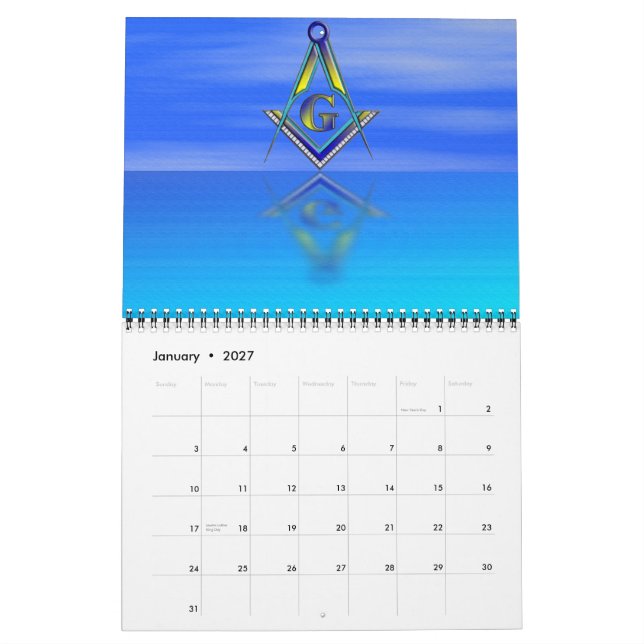 Calendario BLUE LODGE Calendar (Jan 2027)