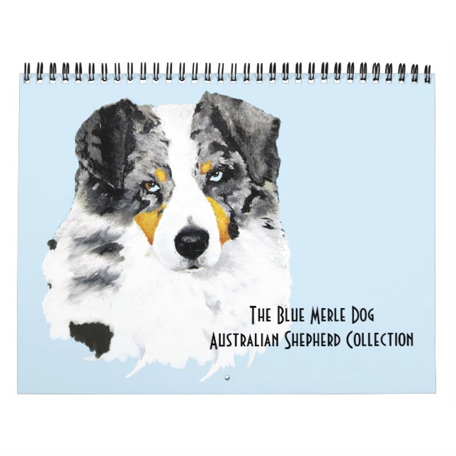 Calendario Blue Merle Australian Shepherd Two Page M.Calendar (Tapa)