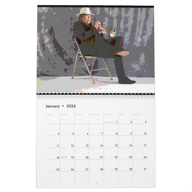 Calendario Bola de la trompeta [diseño alterno 3] (Jan 2026)