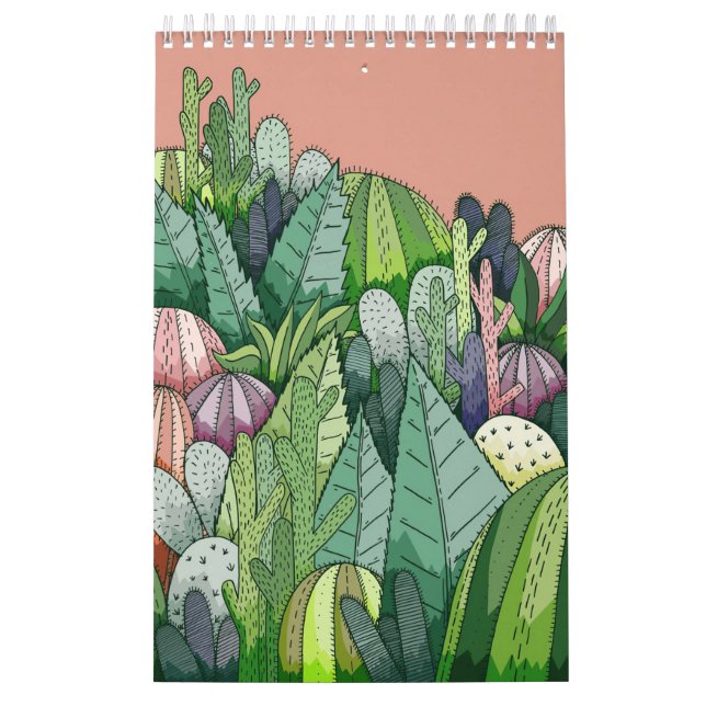 Calendario Bonito Jardín Cactus (Tapa)