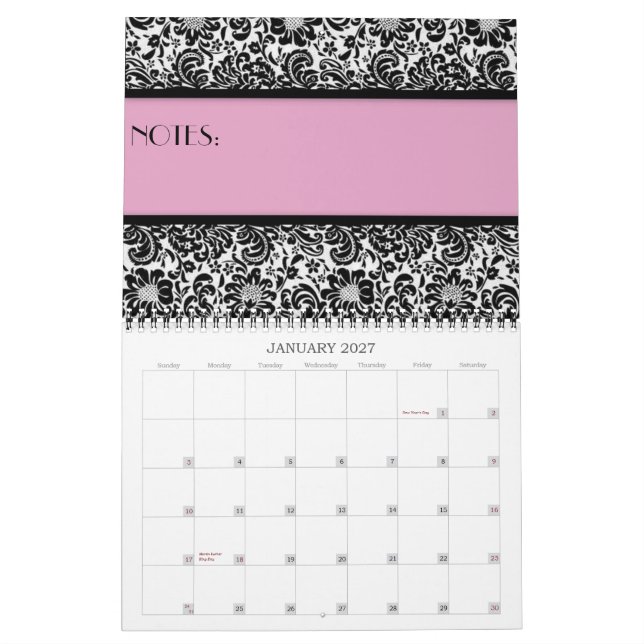 Calendario Bonito y profesional (Jan 2027)