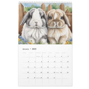 Calendario Bonitos conejos de conejo