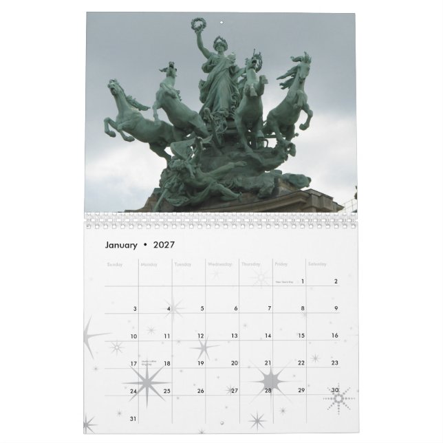 CALENDARIO BONJOUR PARÍS (Jan 2027)