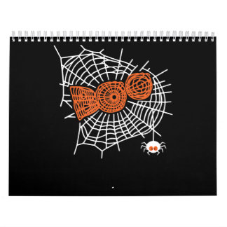 Calendario Boo Spider Web Funny Cute Spider Gráfico web