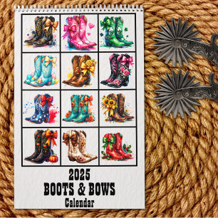 Calendario Boots and Bows Coquette Cowgirl