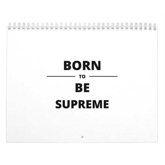 CALENDARIO BORN TO BE SUPREME (Tapa)