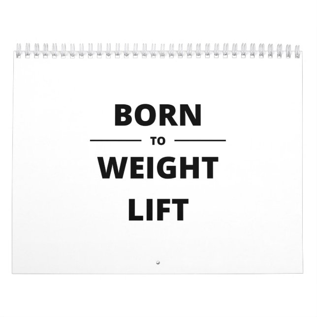 CALENDARIO BORN TO WEIGHT LIFT (Tapa)