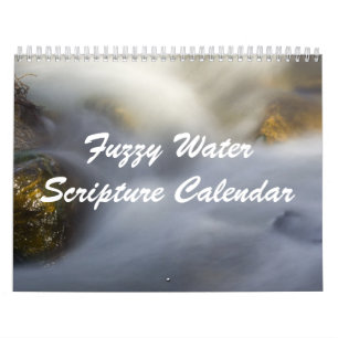 Calendario borroso de la escritura del agua