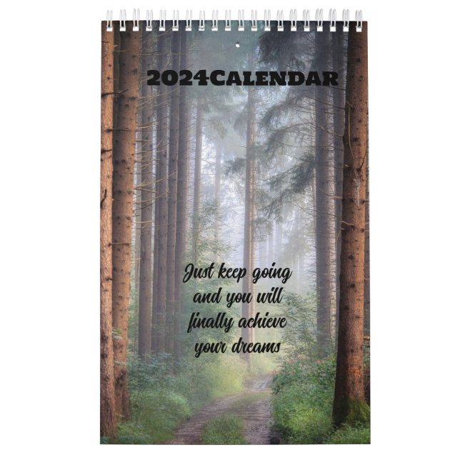 Calendario Bosque de cuatro estaciones en 2024 (Tapa)