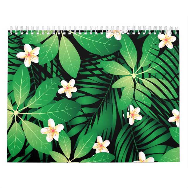 Calendario Bosque plumeriano tropical exuberante (Tapa)