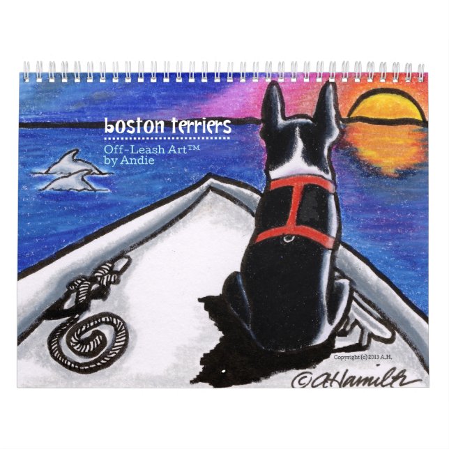 Calendario Boston Terriers Off-Leash Art™ Vol 1 (Tapa)