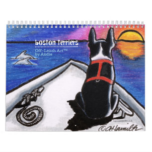 Calendario Boston Terriers Off-Leash Art™ Vol 1