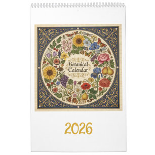 Calendario Botánica De Inspiración Hoefnagel 2026