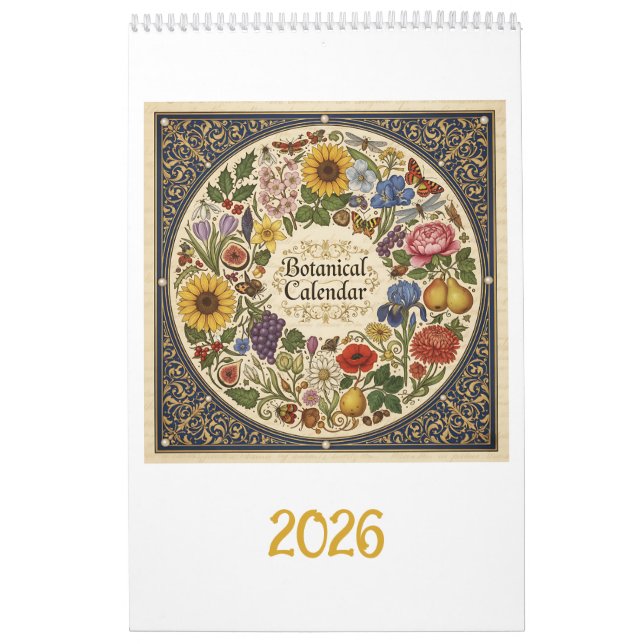 Calendario Botánica De Inspiración Hoefnagel 2026 (Tapa)